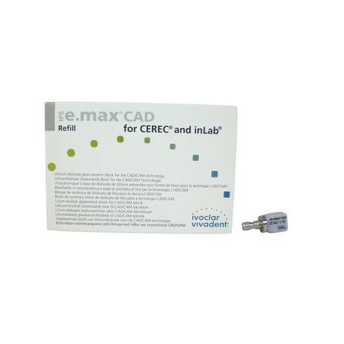 Vivadent Ivoclar IPS e.max CAD CEREC Blocks InLab 5/Pk Vivadent Ivoclar IPS e.max CAD CEREC Blocks InLab 5/Pk
